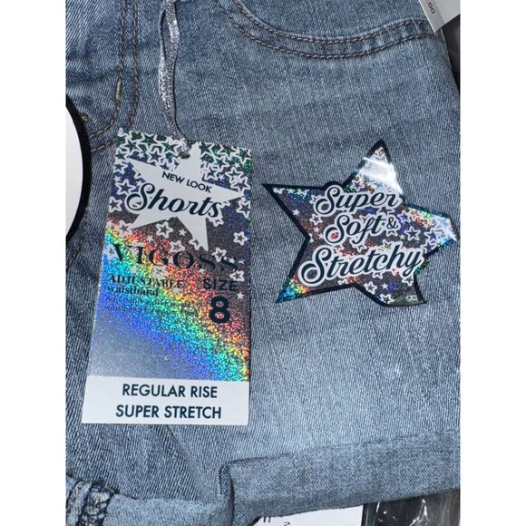 Vigoss Chelsea Girls Denim Shorts Adjustable Size 8 Regular Rise Super Stretch - Picture 3 of 5